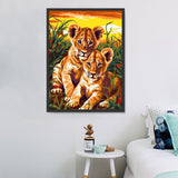 Lion Diy Kits Acrylique Peintures Par Numéros Pour Adulte Enfant MJ9249