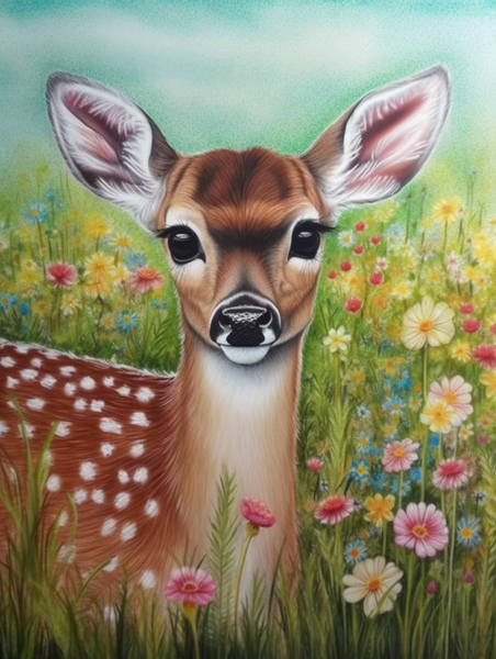 Cerf Diy Kits Acrylique Peinture Par Numéros Pour Adulte Enfant MJ9306