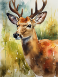 Cerf Diy Kits Acrylique Peinture Par Numéros Pour Adulte Enfant MJ9335