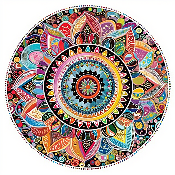 Mandala Diy Kits Peintures Par Numéro MJ9512