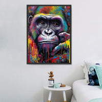 Singe Diy Kits Acrylique Peintures Par Numéros Pour Adulte Enfant MJ9616