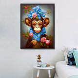 Singe Diy Kits Acrylique Peintures Par Numéros Pour Adulte Enfant MJ9621