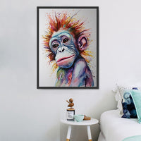 Singe Diy Kits Acrylique Peintures Par Numéros Pour Adulte Enfant MJ9623