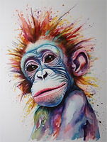 Singe Diy Kits Acrylique Peintures Par Numéros Pour Adulte Enfant MJ9623