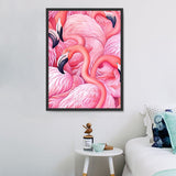 Flamant Diy Kits Acrylique Peintures Par Numéros Pour Adulte Enfant MJ9634
