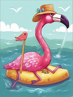 Flamant Diy Kits Acrylique Peintures Par Numéros Pour Adulte Enfant MJ9636