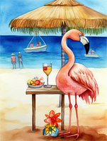 Flamant Diy Kits Acrylique Peintures Par Numéros Pour Adulte Enfant MJ9637