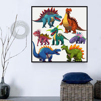 Dinosaure Diy Kits Acrylique Peintures Par Numéros Pour Adulte Enfant MJ9704