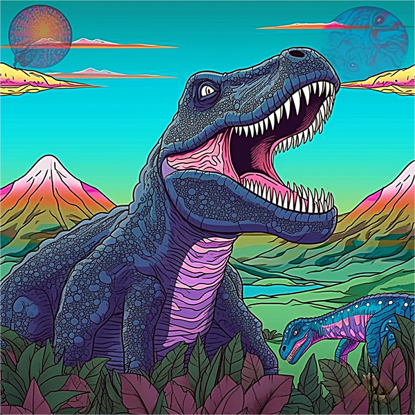 Dinosaure Diy Kits Acrylique Peintures Par Numéros Pour Adulte Enfant MJ9707