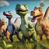 Dinosaure Diy Kits Acrylique Peintures Par Numéros Pour Adulte Enfant MJ9708