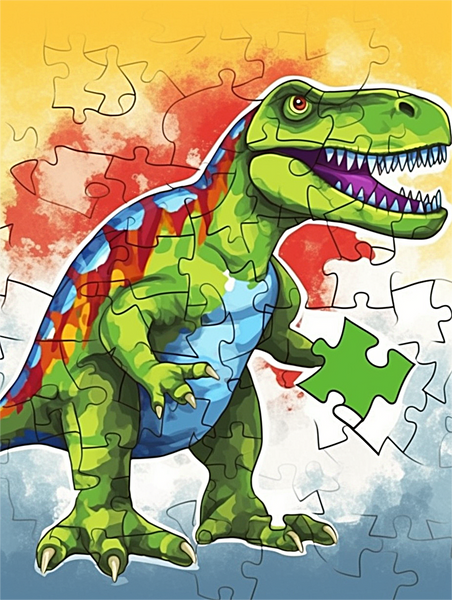 Dinosaure Diy Kits Acrylique Peintures Par Numéros Pour Adulte Enfant MJ9715