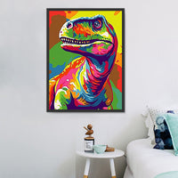 Dinosaure Diy Kits Acrylique Peintures Par Numéros Pour Adulte Enfant MJ9721
