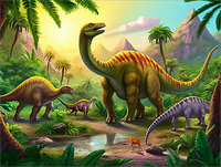 Dinosaure Diy Kits Acrylique Peintures Par Numéros Pour Adulte Enfant MJ9722