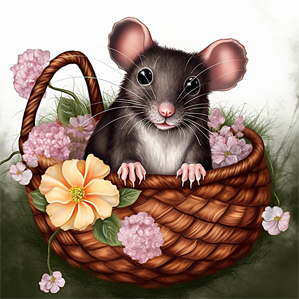 Souris Diy Kits Acrylique Peintures Par Numéros Pour Adulte Enfant MJ9728