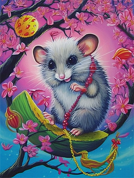 Souris Diy Kits Acrylique Peintures Par Numéros Pour Adulte Enfant MJ9733