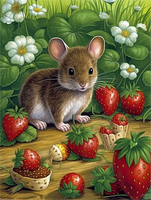 Souris Diy Kits Acrylique Peintures Par Numéros Pour Adulte Enfant MJ9734