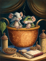 Souris Diy Kits Acrylique Peintures Par Numéros Pour Adulte Enfant MJ9738