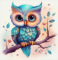 Hibou Diy Kits Acrylique Peintures Par Numéros Pour Adulte Enfant MJ9745