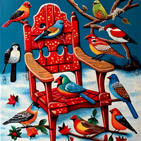 Oiseau Diy Kits Acrylique Peintures Par Numéros Pour Adulte Enfant MJ9909