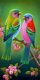 Oiseau Diy Kits Acrylique Peintures Par Numéros Pour Adulte Enfant MJ9919