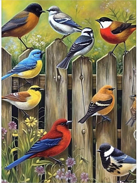 Oiseau Diy Kits Peintures Par Numéros MJ9923
