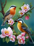 Oiseau Diy Kits Peintures Par Numéros MJ9955