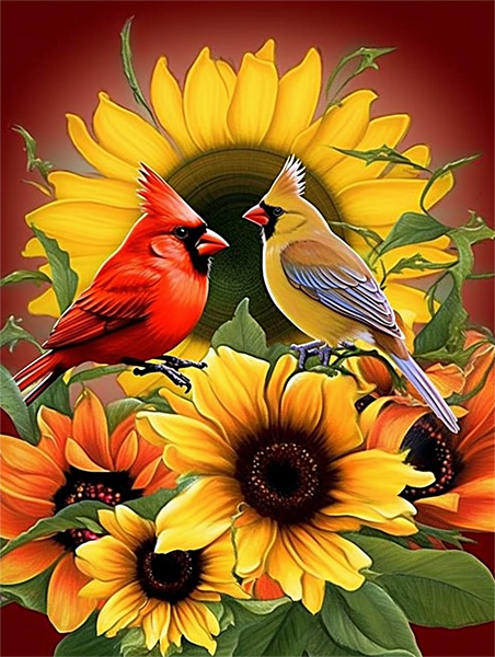 Oiseau Diy Kits Peintures Par Numéros MJ9968