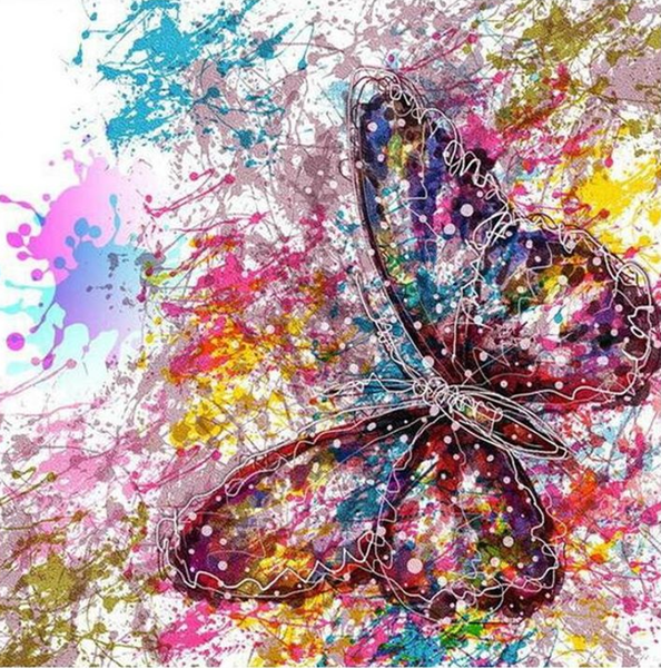 Papillon Diy Kits Acrylique Peintures Par Numéros Pour Adulte Enfant QB5497