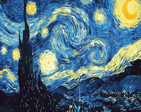 Van Gogh Voûte Etoilée Peintures Par Numéros WM-1124