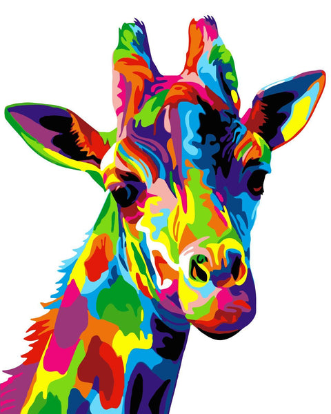 Girafe Diy Kits Acrylique Peintures Par Numéros Pour Adulte Enfant WM-501