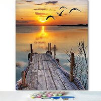 Paysage Diy Kits Acrylique Peintures Par Numéros Pour Adulte Enfant SS89980225